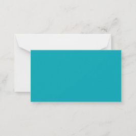 BUDGETEN Peacock Blue Teal Monochrome Bröllop Anteckningskort