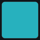 BUDGETEN Peacock Blue Teal Monochrome Bröllop Fyrkantigt Klistermärke<br><div class="desc">Visa fullt samling</div>