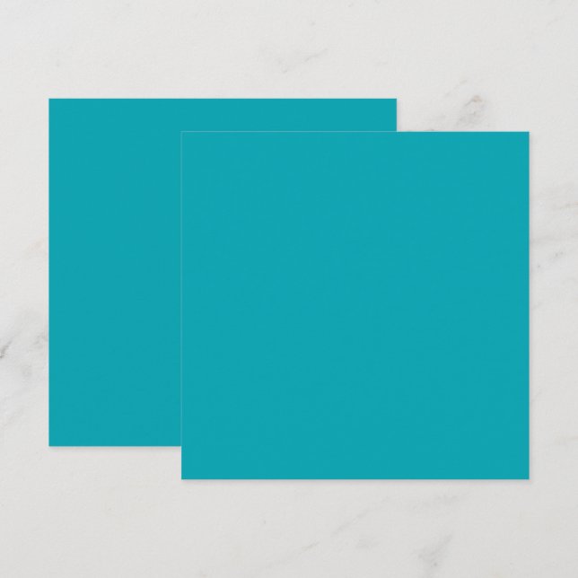 BUDGETEN Peacock Blue Teal Monochrome Bröllop Tack Kort (Fram/baksida)