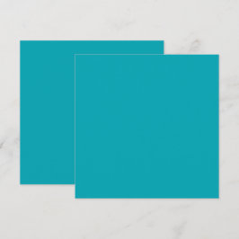 BUDGETEN Peacock Blue Teal Monochrome Bröllop Tack Kort