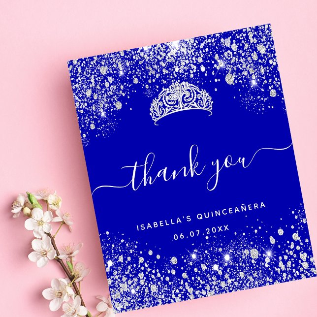 BUDGETEN Quinceanera royal blue glitter tack (Skapare uppladdad)