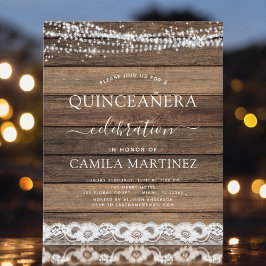 Budgeten Quinceanera Rustic Farmhouse Snöre