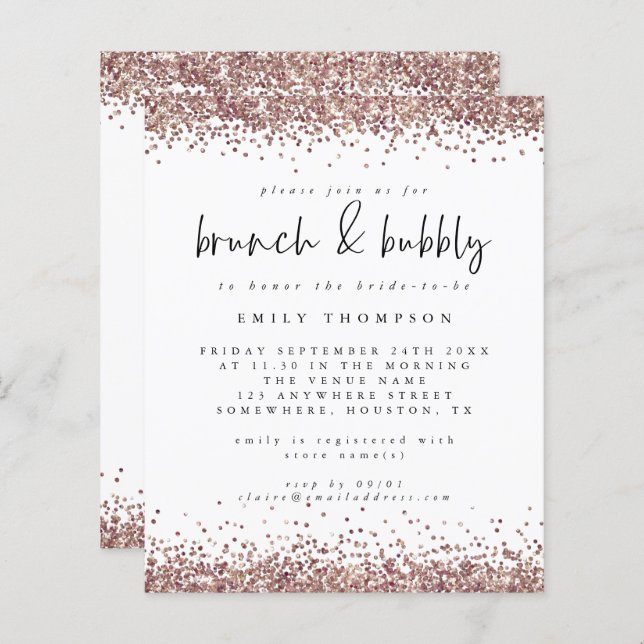 Budgeten Ro Glitter Brunch BubLY Möhippa (Fram/baksida)