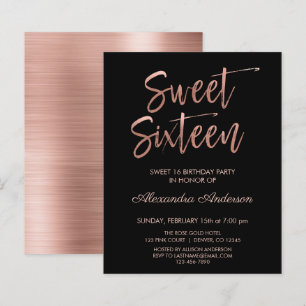 Budgeten Ro Guld Black Sweet sixteen födelsedag