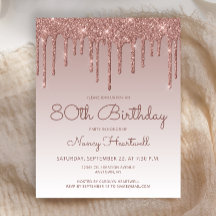 Budgeten Ro Guld Glam 80:e Födelsedagsfesten Inbju