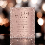 Budgeten Ro Guld Glitter 40:e födelsedagsinbjudan<br><div class="desc">Gör din 40-årsdag i firande gnistra med budgetinbjudan Ro Guld i Glitter 40:e födelsedag! Den här prisvärda inbjudan har en chic ro guld glitter som ger dig lite elegans på din speciella dag utan att banken bryts. Perfekt för vem som helst som tittar att fira sin milstolpe-födelsedag med en snyggt...</div>