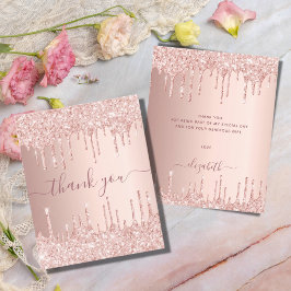 BUDGETEN ro guld glitter droppar rosa tack för det
