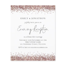 BUDGETEN Ro Guld Glitter KVÄVNING Inbjudan