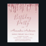 Budgeten Ro Guld Glitter vid födelsedag<br><div class="desc">Budget  Rosa - Ro Guld med sparsam inkörning Glitter Anpassningsbar i Födelsedagsfest inbjudan i alla åldrar. Detta är perfektens födelsedag för en modern Födelsedagsfest för Ro Guld och  Rosa Ombre Gnistra Girly i Glitter. Kontakta designern om du vill matcha anpassade objekt.</div>