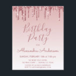 Budgeten Ro Guld Glitter vid födelsedag<br><div class="desc">Budget  Rosa - Ro Guld med sparsam inkörning Glitter Anpassningsbar i Födelsedagsfest inbjudan i alla åldrar. Detta är perfektens födelsedag för en modern Födelsedagsfest för Ro Guld och  Rosa Ombre Gnistra Girly i Glitter. Kontakta designern om du vill matcha anpassade objekt.</div>