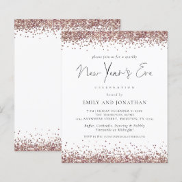 Budgeten Ro Guld Nyårsafton Glitter Party Invit