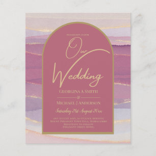 BUDGETEN Ro Rosa Guld Arch Marble Wedvite Flygblad