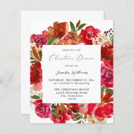 Budgeten Röd ros och Rosa Blommigt - julmiddag