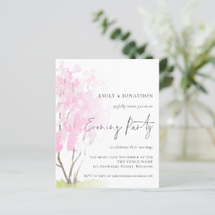 Budgeten Rosa Blommar Bröllop i kväll Party Inbjud
