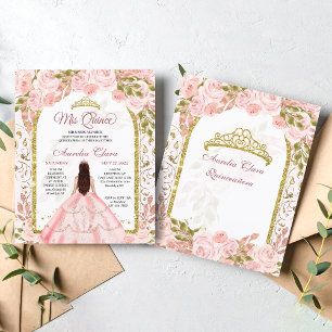 BUDGETEN Rosa Blommigt Princess Guld Arch Quincean