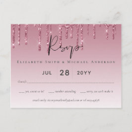 BUDGETEN Rosa Glitter Bröllop OSA Vykort