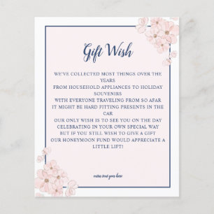 BUDGETEN Rosa Glitter Navy Blommigt Bröllop Gift W