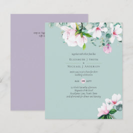 BUDGETEN Rosa Magnolias Eucalyptus Lavender Bröllo
