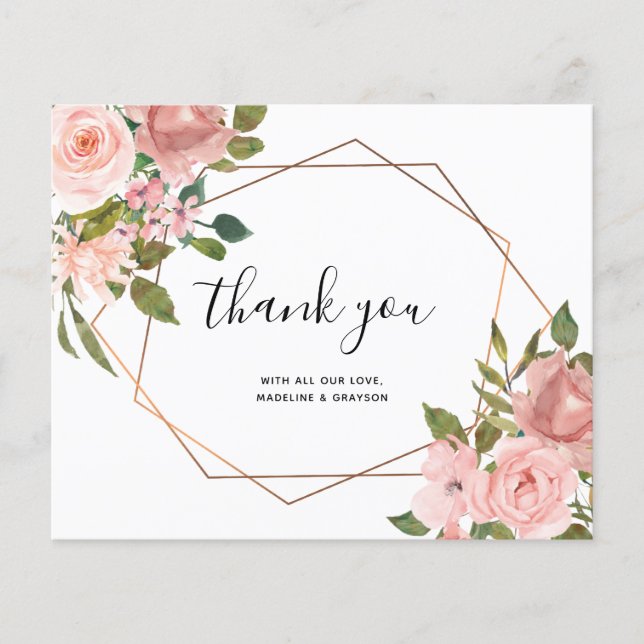 BUDGETEN Rosa ros Geometric Ram Tack (Framsida)