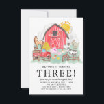 Budgeten Rustic Barnyard Animals Kids Farm Birthda Anteckningskort<br><div class="desc">Cute Watercolor Rustic Barnyard Animals Kids Farm Birthday Investigation</div>