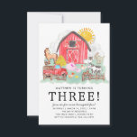 Budgeten Rustic Barnyard Animals Kids Farm Birthda Anteckningskort<br><div class="desc">Cute Watercolor Rustic Barnyard Animals Kids Farm Birthday Investigation</div>