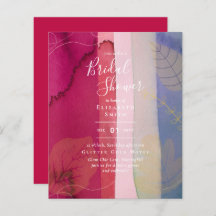 Budgeten Rustic Berry Red Guld Möhippa Inbjudan