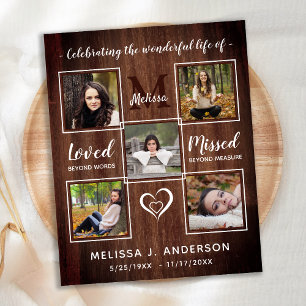 Budgeten Rustic Firande i Life 5 Photo Memorial