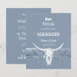 Budgeten Rustit Eat Drink Married Dusty Blue Bull