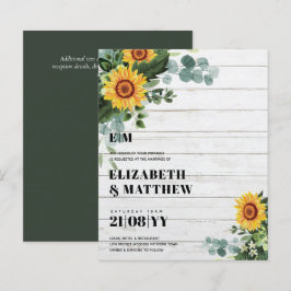 BUDGETEN Rustit Sunblommor Modern Text Bröllop
