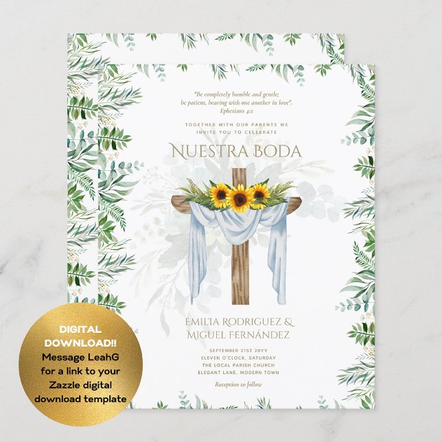 BUDGETEN:s inbjudan De Boda Católica Bilingüe (Skapare uppladdad)