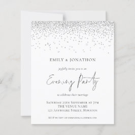 Budgeten Silver Glitter Bröllop i kväll Party Inbj