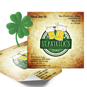 Budgeten St patrick's day Irish Brew Vintage Fototryck