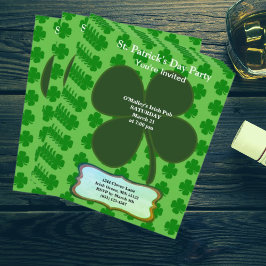 Budgeten St patrick's day Party Fyrklöver Flygblad