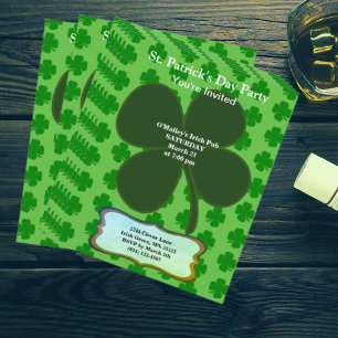 Budgeten St patrick's day Party Fyrklöver Flygblad