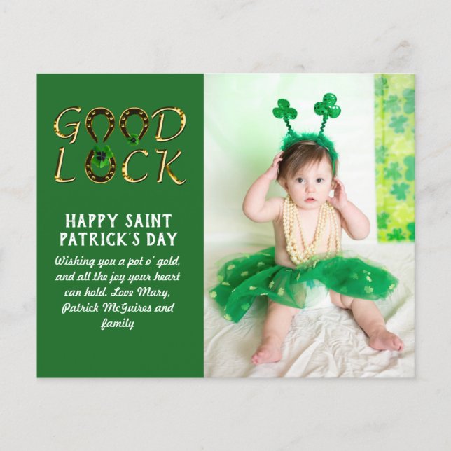 BUDGETEN st patrick's day PHOTO Cards (Framsida)