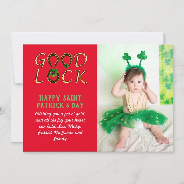 BUDGETEN st patrick's day PHOTO Cards (Framsida)