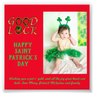BUDGETEN st patrick's day PHOTO Cards Fototryck