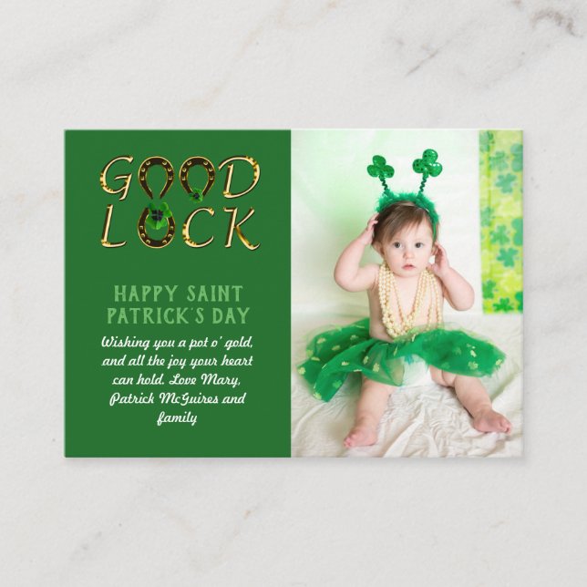 BUDGETEN st patrick's day PHOTO Cards Rådkort (Framsida)