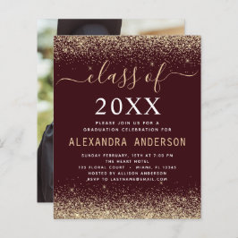 Budgeten Studenten Photo Burgundy Guld klass 2023