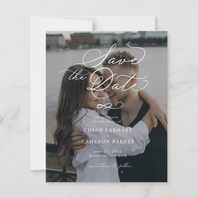 BUDGETEN Traditionell calligrafi Bröllop foto (Framsida)