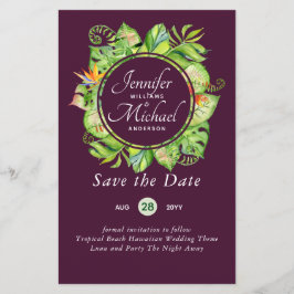 BUDGETEN Tropical Löv Hawaiian Luau Bröllop