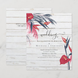 BUDGETEN Tropiskt Pampas Grass Navy Berry Bröllop