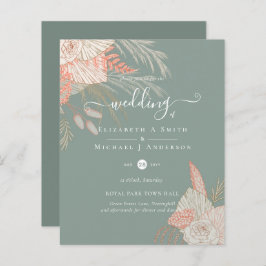 BUDGETEN Tropiskt Pampas Grass Terracotta Bröllop