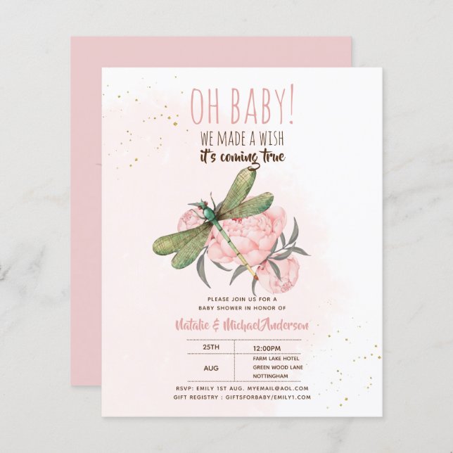 BUDGETEN UTGÖR EN Blommigt FÖR ÖNSKVÄRDIG Babykläd (Fram/baksida)