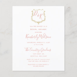 Budgeten Vapensköld Guld Inbjudningskort för möhi