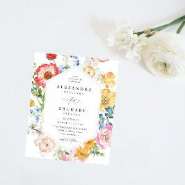 Budgeten Vår, flera Blommigtar i Färg, Bröllop Flygblad