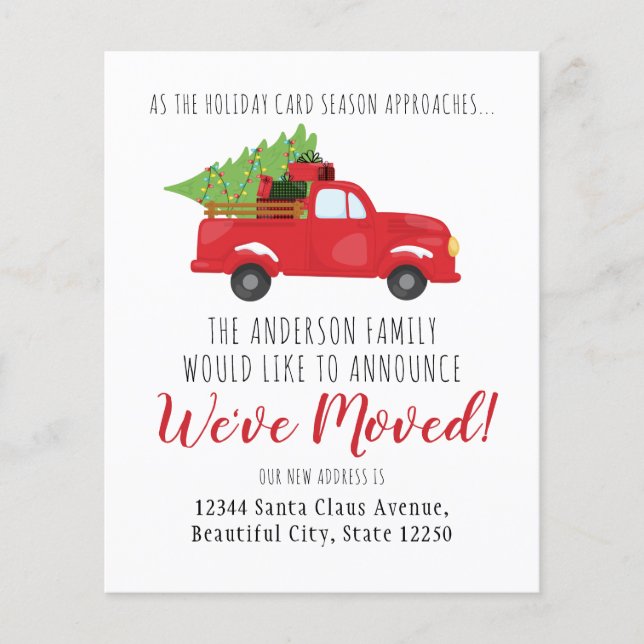 Budgeten Vi har flyttat Lastbil Helgdag Flytta (Framsida)