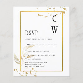 BUDGETEN Vit Guld-inbjudan till bröllop