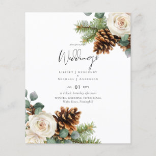 BUDGETEN Winter Wedlad Eucalyptus Greenery Ro Flygblad