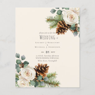 BUDGETEN Winter Wedlad Eucalyptus Greenery Ro Flygblad